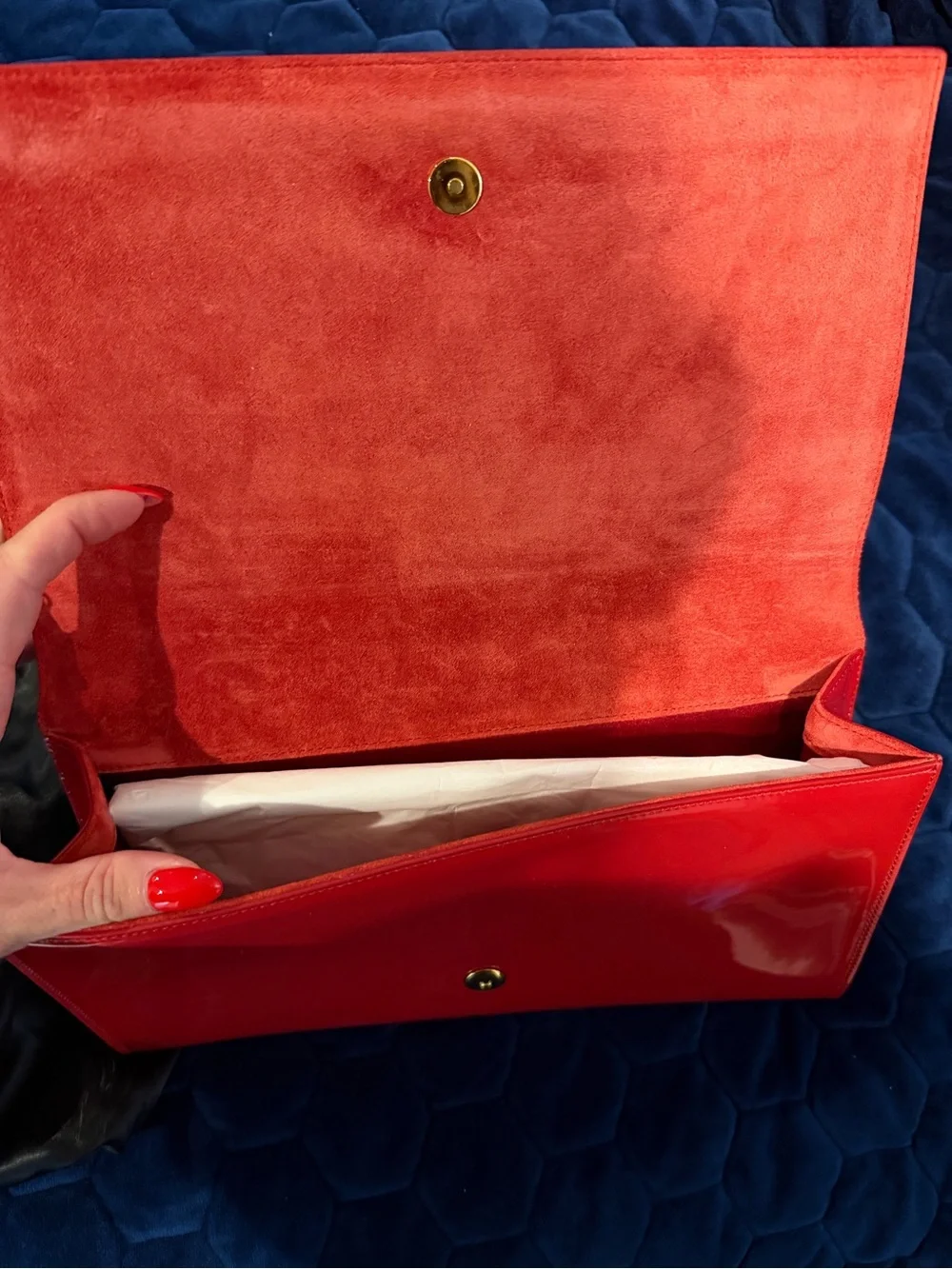 Saint Laurent glossy red